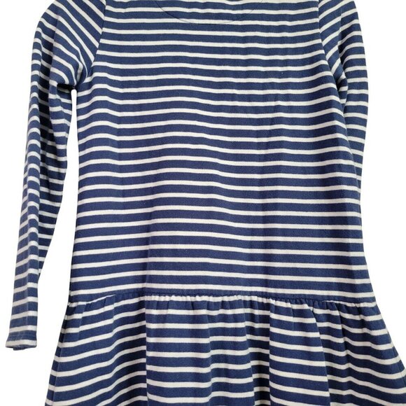 Mini Boden Girls Navy and White Striped Tiered Sweatshirt Dress Size 11-12Y - Picture 10 of 11